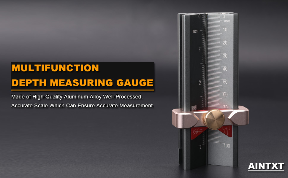 Drill Depth Measuring Gauge 3 in 1 Multifunction Depth Gauge Drill Stop