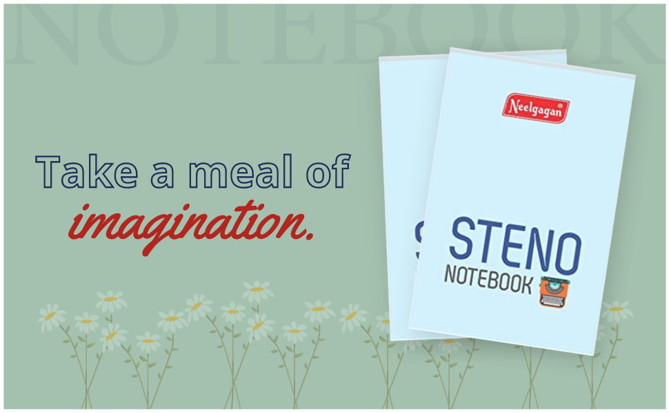 Neelgagan Steno Notebook, Shorthand Writing Notebook 12.5cm x 19.0cm