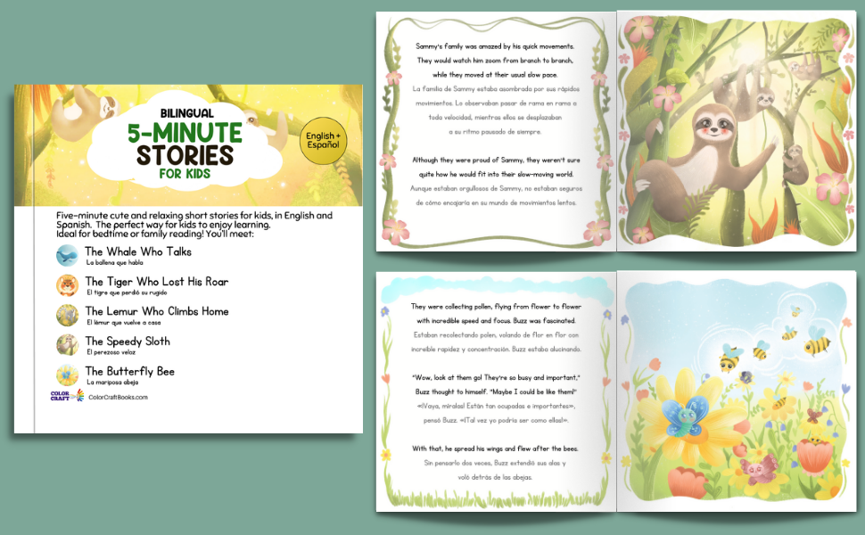 Spanish to English Bedtime Stories,Children's Bilingual Picture Book,English - Spanish Stories