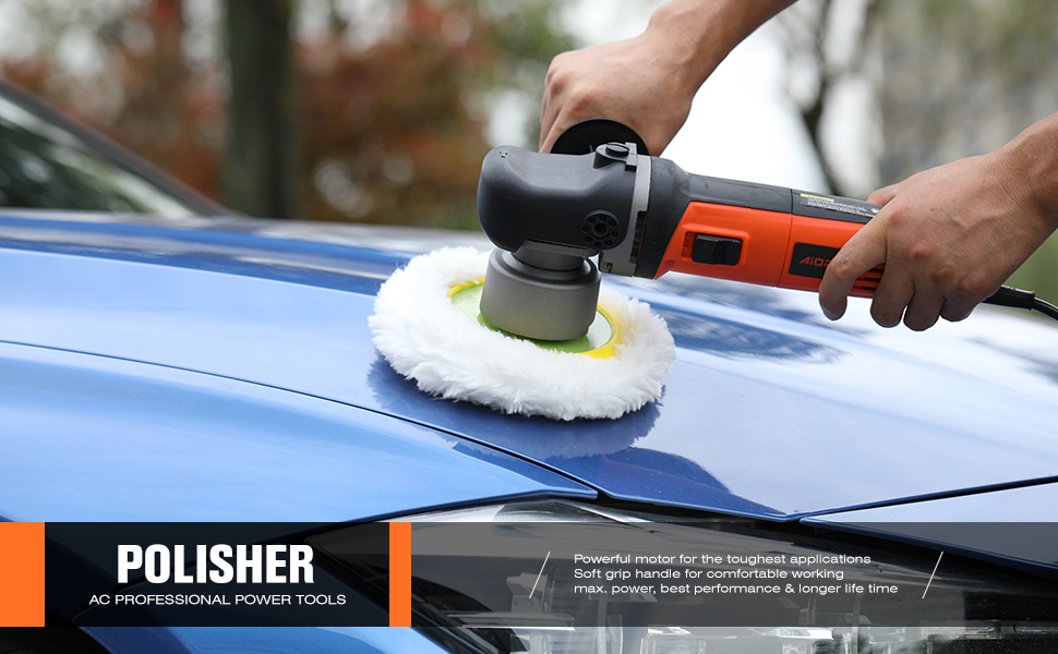 AIOPR 7Amp 6'' Variable Speed Car Polisher for Polishing