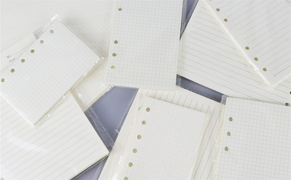 A7 Lined Refill Paper 3 Pack Loose Leaf Paper 6Hole