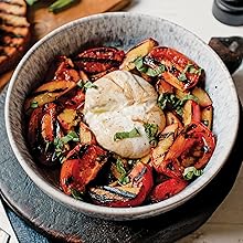 Photo of Burrata with Grilled Tomatoes and Peaches.