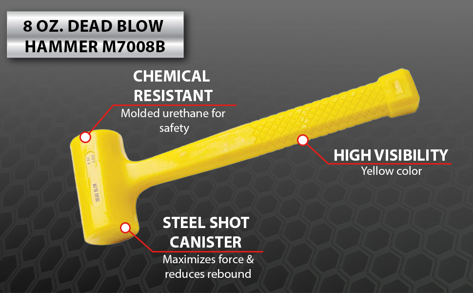 Performance Tool M7008B 8 oz. Dead Blow Hammer Tools