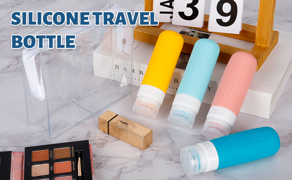 Fuystiulyo 4 Pack Travel Bottles for Toiletries, BPA Free Travel Size Toiletries