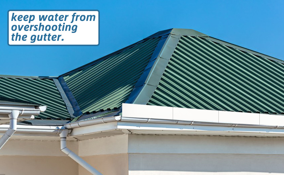 GBACHOOSE 8PCS Gutter Valley Splash Guard, Straight Rain Diverter