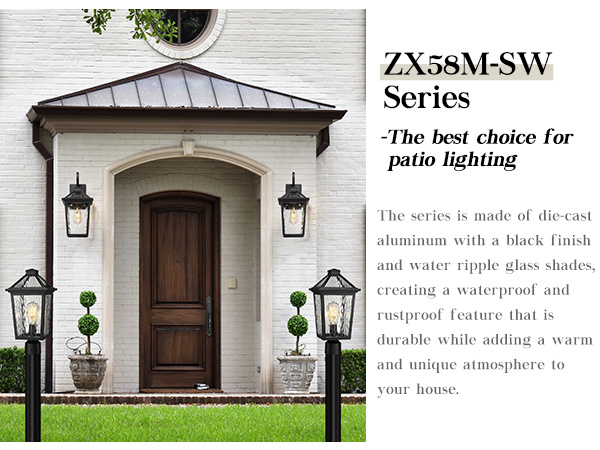 zeyu 18'' Exterior Lighting Fixture, Large Outdoor Porch