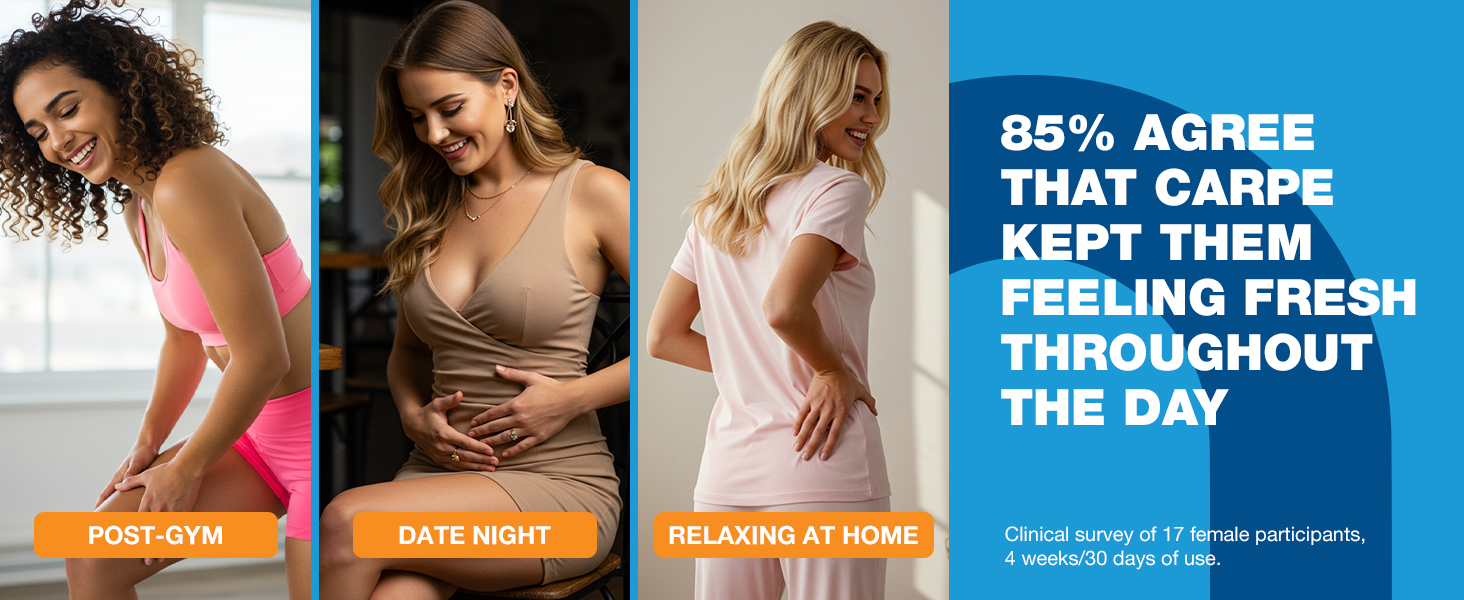 carpe keeps you feeling fresh throughout the day