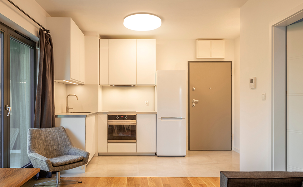 bright ceiling light