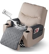 VANSOFY Recliner Chair Covers 100% Waterproof Seat Cover with Arm Reclining Cover Non-Slip Chair ...