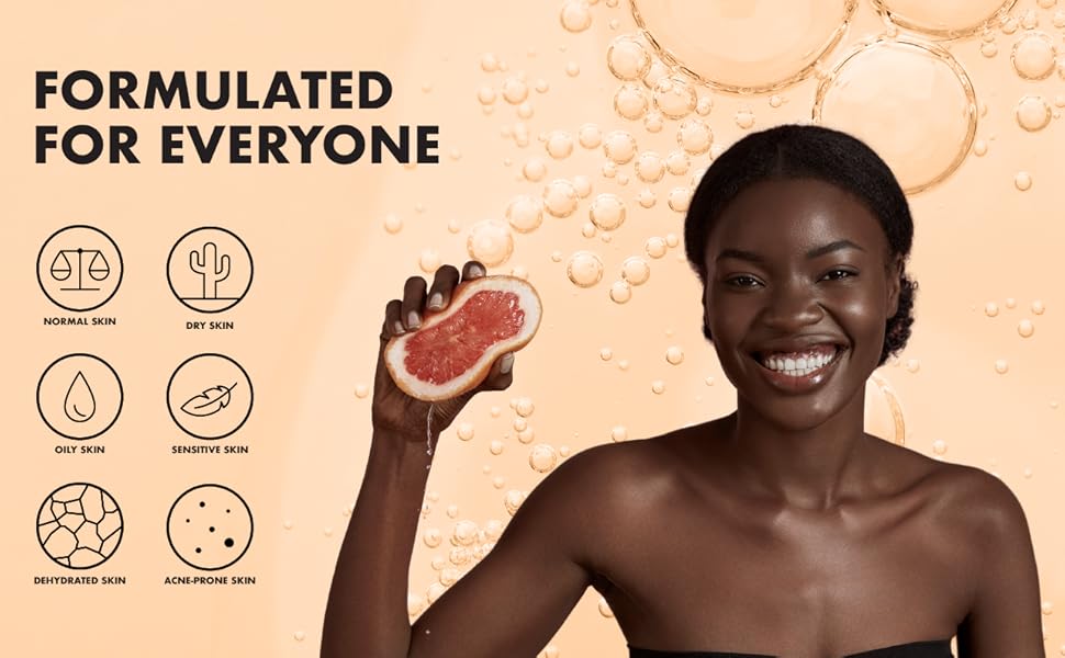 Formulated for Everyone: Normal, dry, oily, sensitive, dehydrated & acne-prone skin