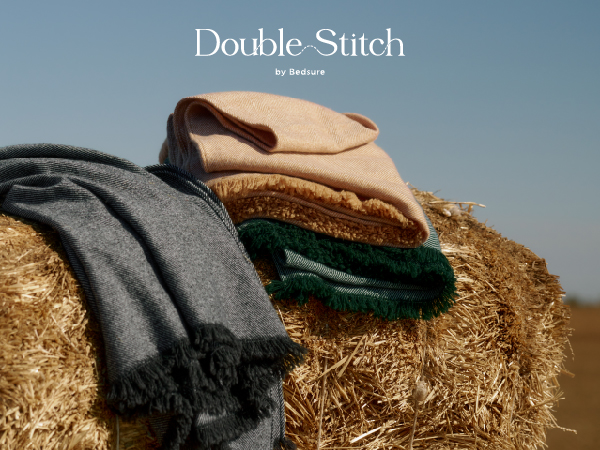 Amazon.com: Double Stitch Cashmere Wool Throw Blanket
