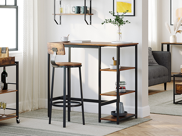 直接取引 VASAGLE Industrial Bar Table Set Industrial Bar Table Set for Sale | Wholesale Furniture