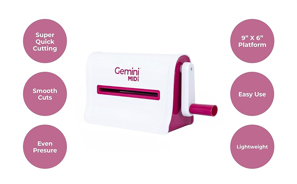 Gemini Midi Manual Die Cutting & Embossing Machine For Scrapbooking