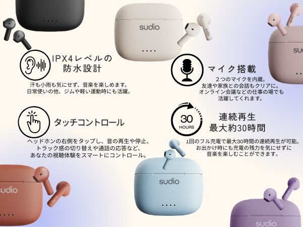 sudio ワイヤレスイヤホン　新品未使用　ホワイト 楽天市場】ワイヤレスイヤホン sudioの通販