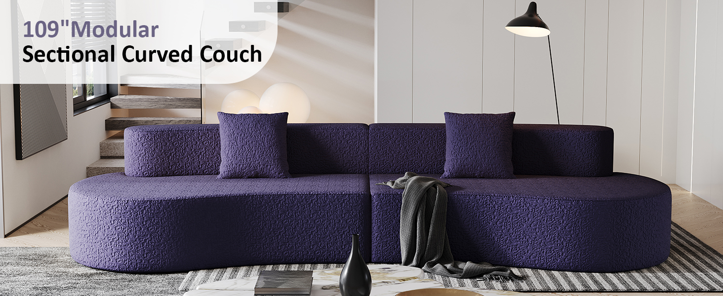 Modern Sectional Curved Couch