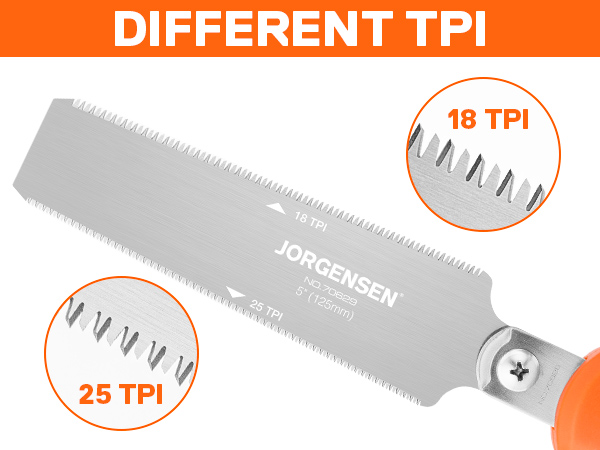 JORGENSEN Japanese Flush Cut Saw, 5 Inch Pro Double Edge