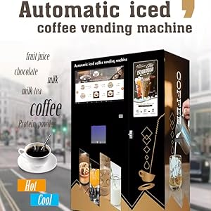 Robot Arm Making Ice Coffee Cafe Vending Machine Robot Coffee Machine Fully Automatic