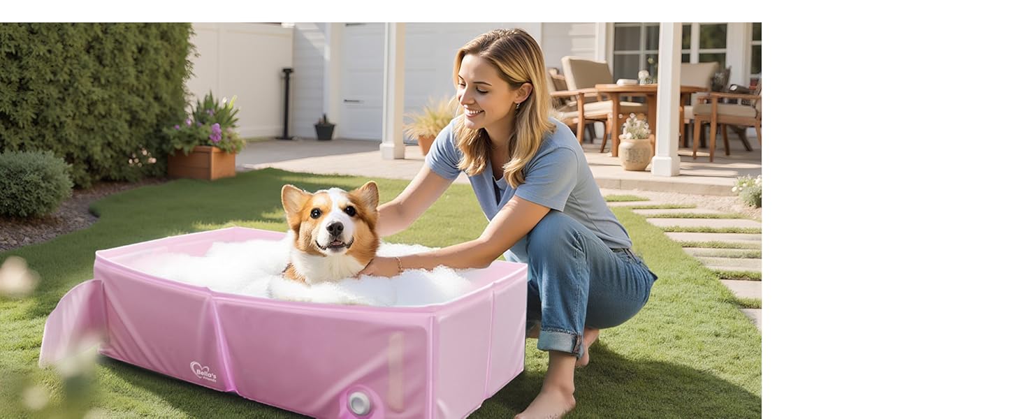 Give a bath to your lovely pets with our bathtub.