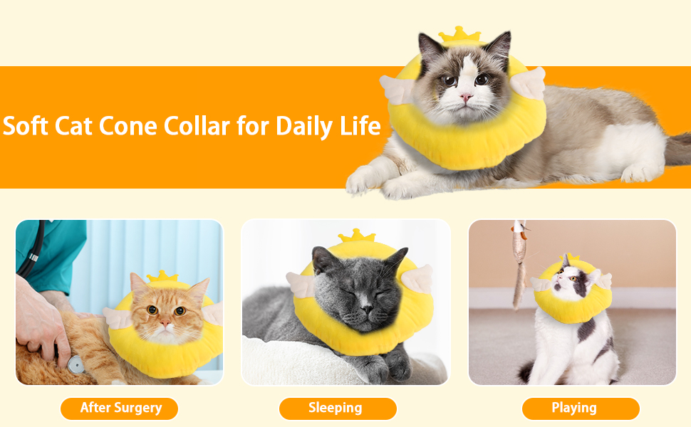Adjustable Protective Collar for Cat and Puppy，Soft Pet