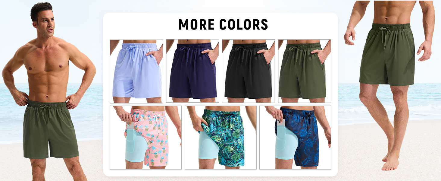 5 inch mens swim trunks with liner