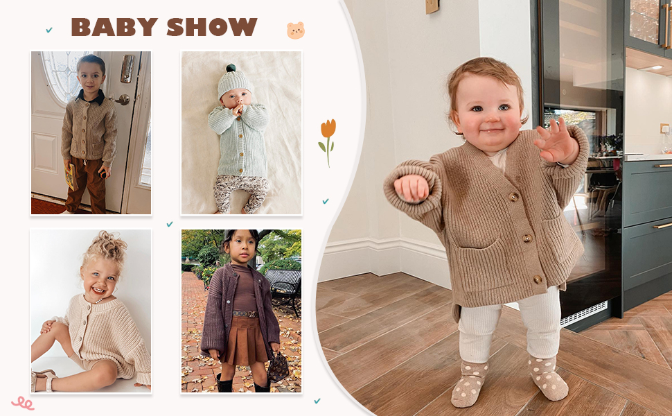Baby Knit Cardigan Sweater Hoodies