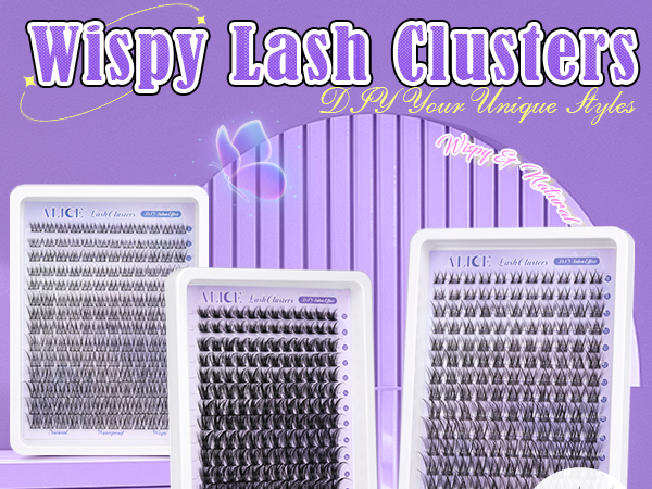 wispy lash clusters
