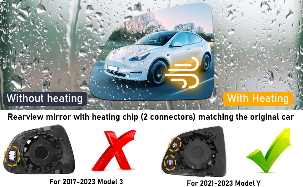 APESER Compatible with 20212023 Tesla Model Y Side Mirror