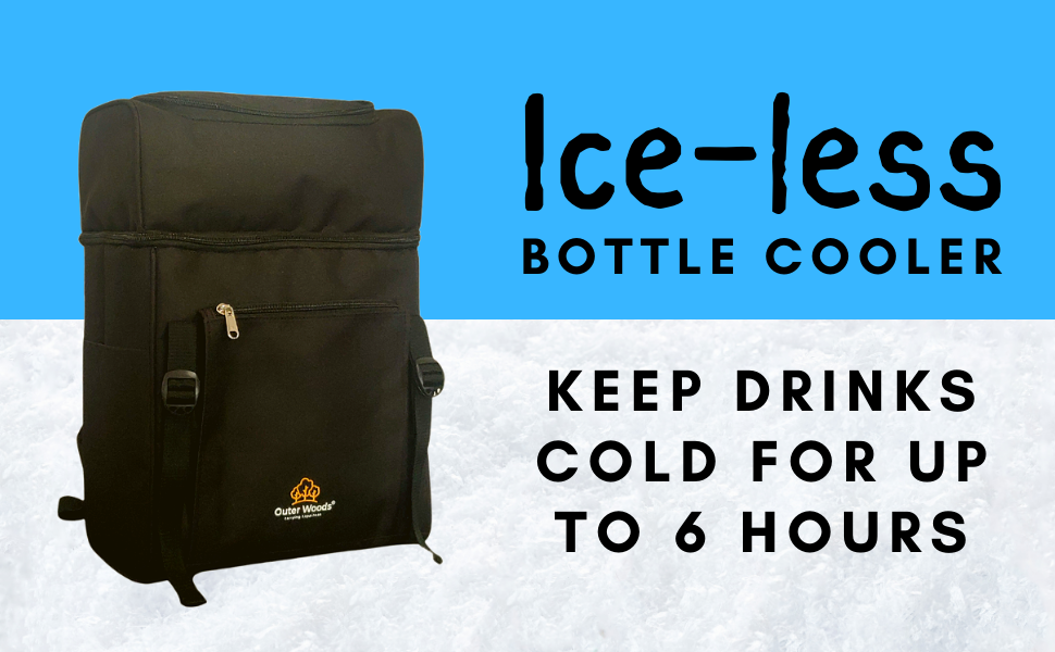 Outer Woods Insulated Dual Compartment Cooler Backpack with 6 Units