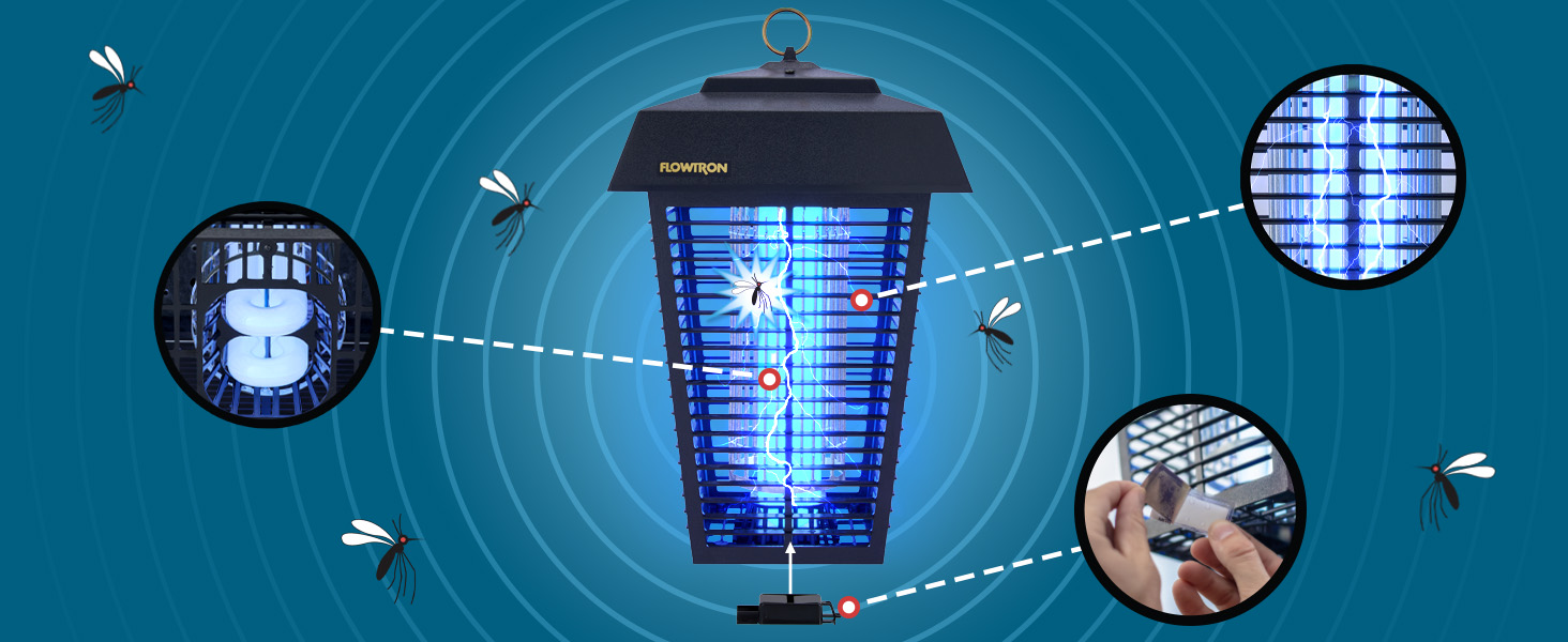 Flowtron Bug Zapper, 11/2 Acre of Outdoor Coverage with