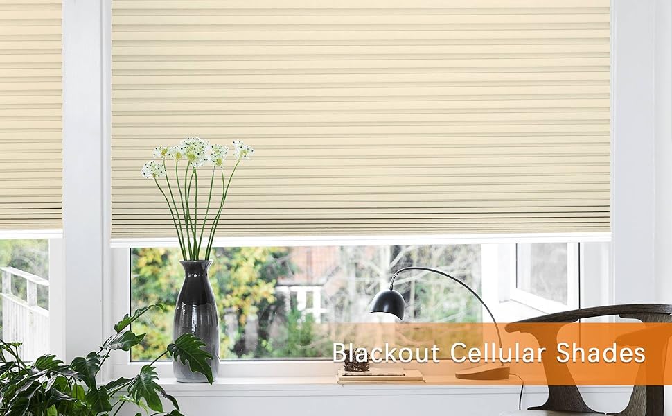 Persilux Custom Size Cellular Shades 100 Blackout Roller Shades Cordless Window