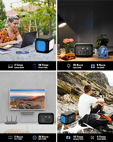 portable power station solar generators battery pack with ac outlet