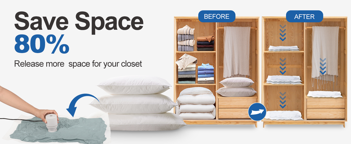 Sacs de rangement sous vide pour vêtements 