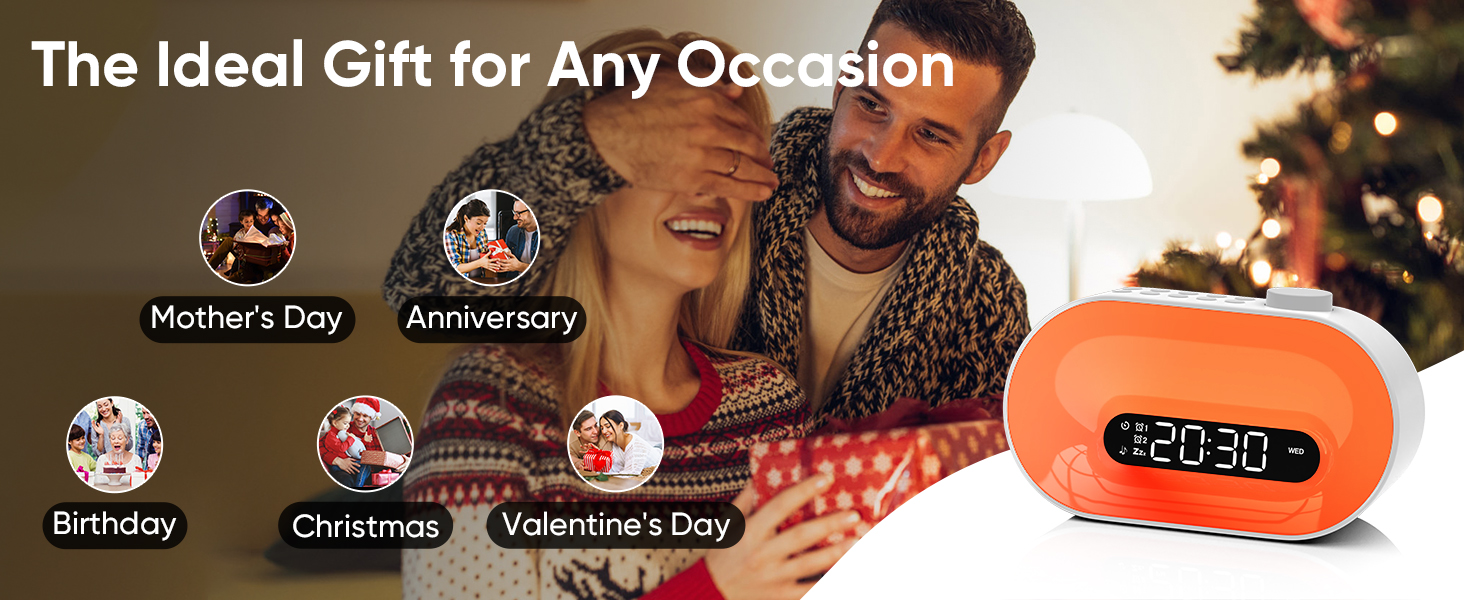 alarm clock with sound machine is a great gift choice for any occasions and any age