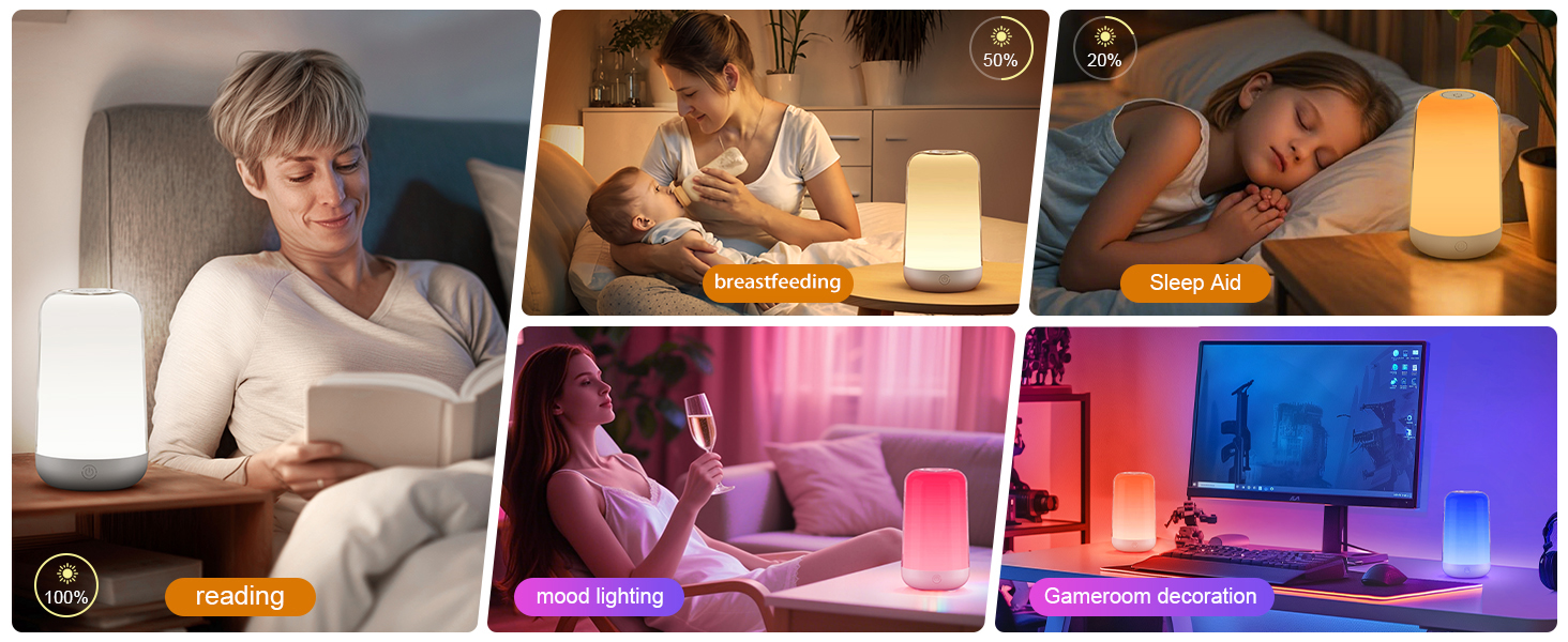night light for reading, breastfeeding, Sleep Aid, creating romantic mood lighting