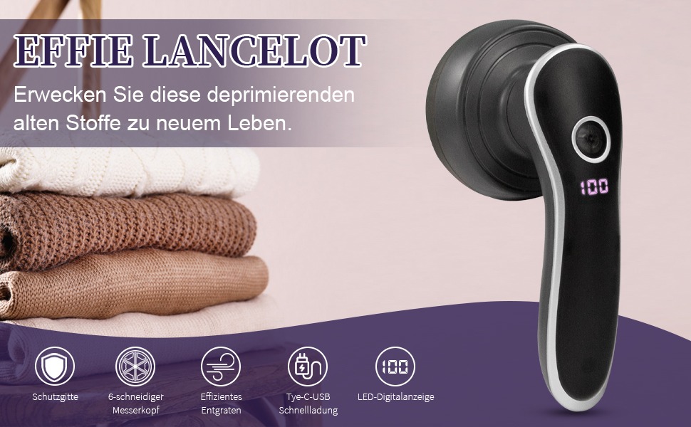 Electric Lint Remover, Lint Razor for Various Fabrics, USB Rechargeable