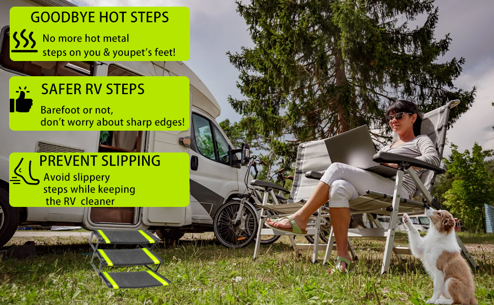 Mifami RV Step Covers NonSlip Trailer Step Rug with