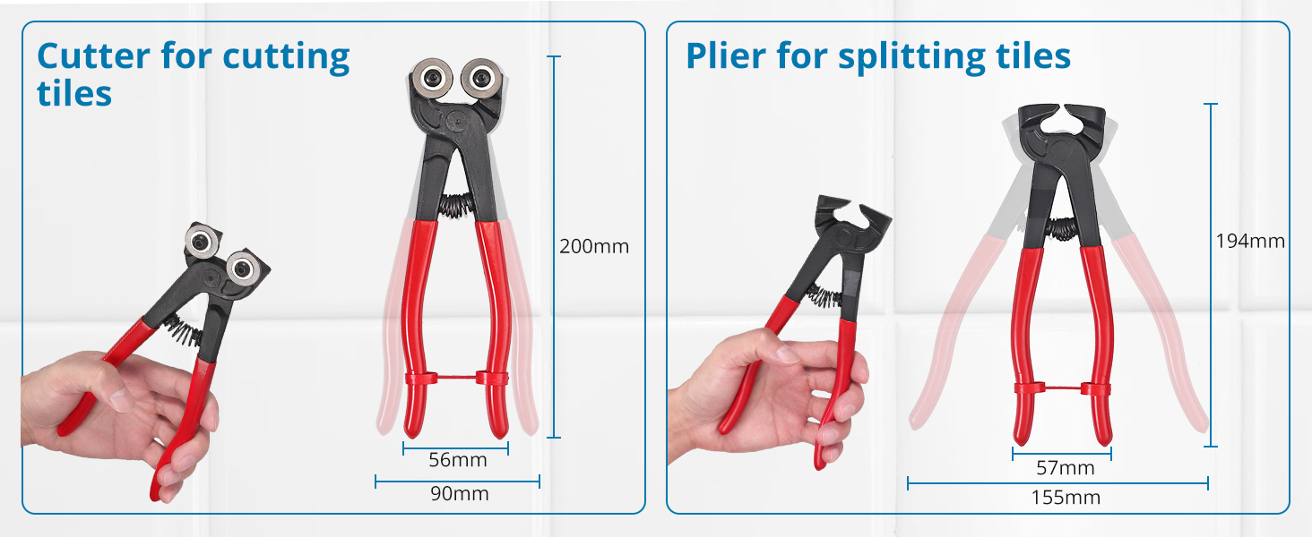 AUTOUTLET Mosaic Tools Set,Glass & Ceramic Tile Wheel Cutter Plier Tool