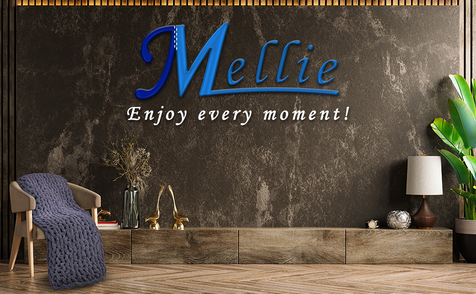 Mellie Luxury Large Chunky Knit Throw Blanket, UltraSoft Chenille Yarn