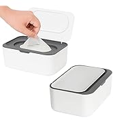 2 Pack Wipes Dispenser, Wipe Holder for Baby & Adult, Seposeve Refillable Wipe Container, Keeps W...