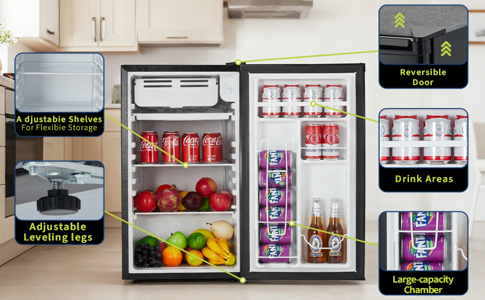 3.2 Cu. Ft. Compact Refrigerator 6