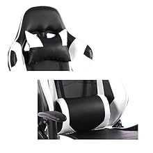 WOLTU Sedia Gaming Sedie Da Ufficio Girevole Poggiapiedi Retrattile Poltrona PU Verde 13 SEDIA GAMING