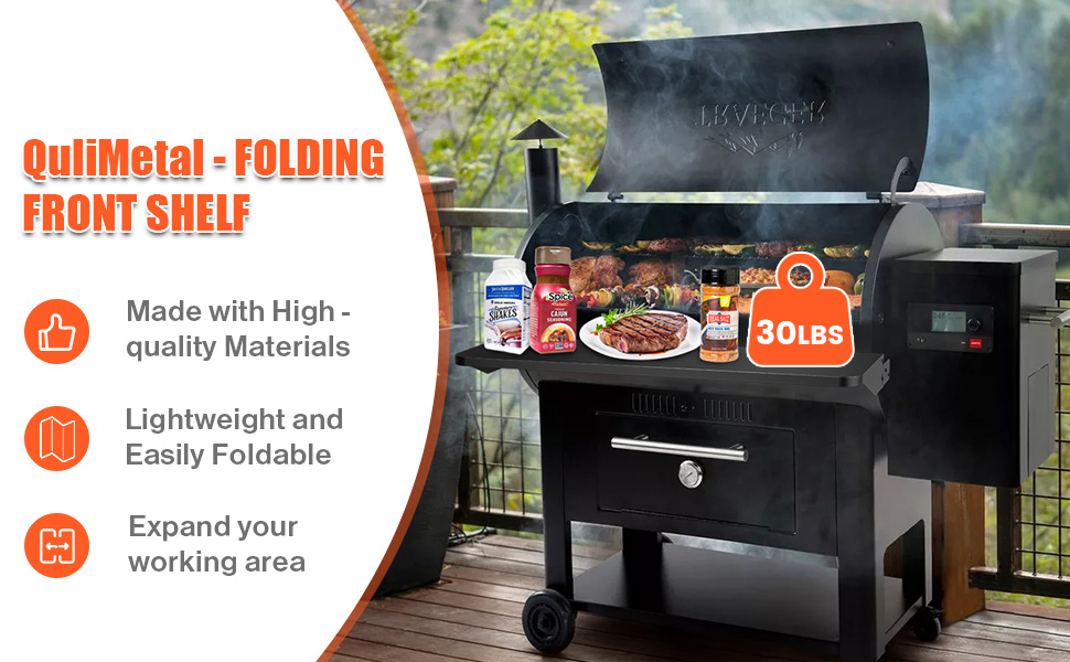 Amazon.com: QuliMetal BAC363 Grill Folding Shelf for Traeger Pro