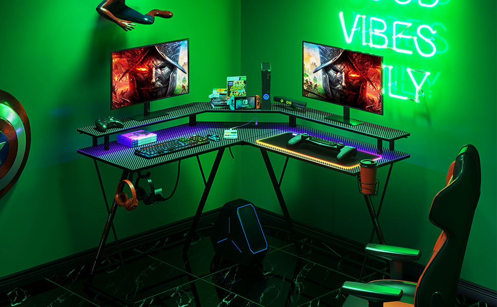 L shaped gaming desk