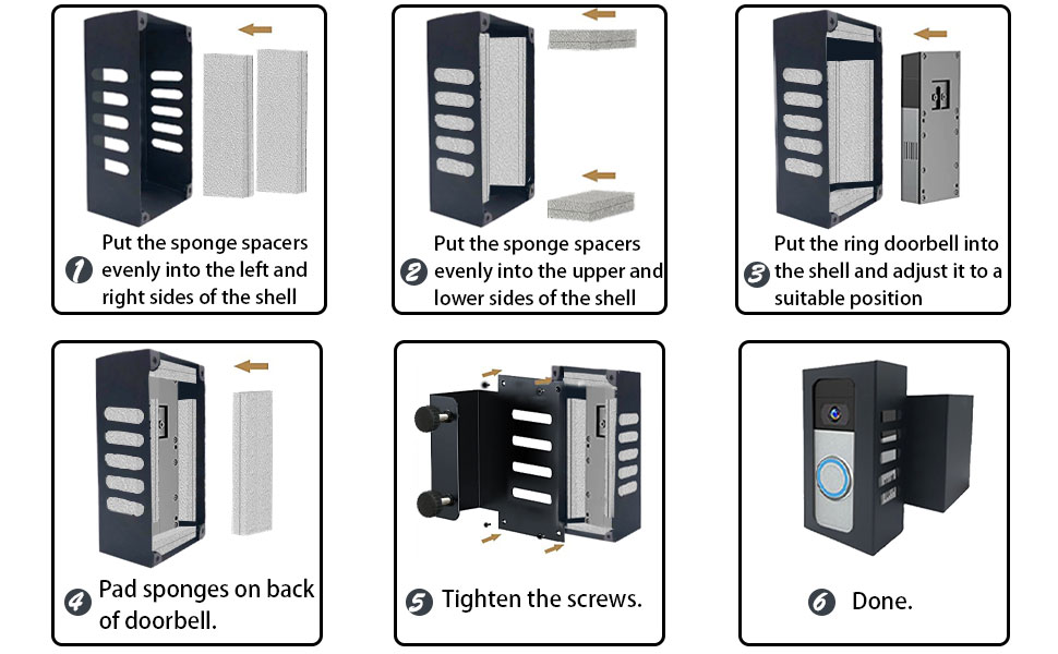 AntiTheft Video Doorbell Mount, Ring Doorbell Mount for Apartment Door