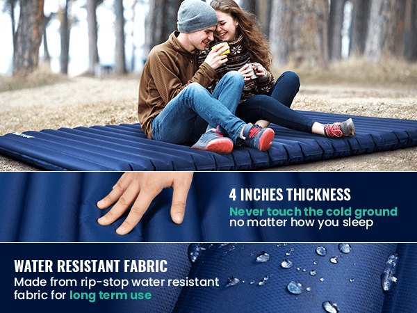 Amazon.com : Hikenture Double Sleeping Pad for Camping, 4