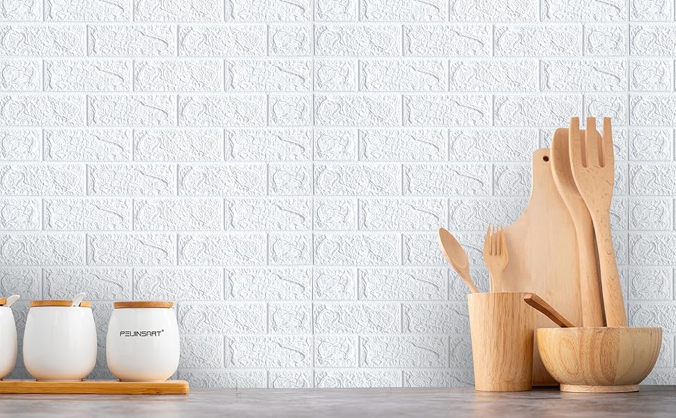 Peijinsart 3D Brick Wallpaper for Walls Living Room Bedroom Kitchen