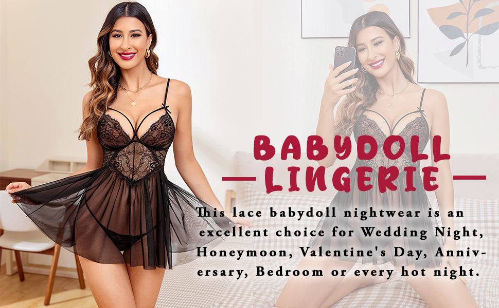 night dress for women sexy lingerie honeymoon sex night wear panty hot dress baby doll