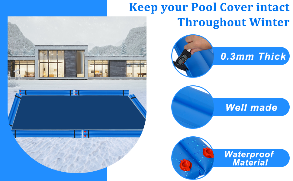 Pool Water Bags,10 Pack 8ft Heavy Duty Double Chamber