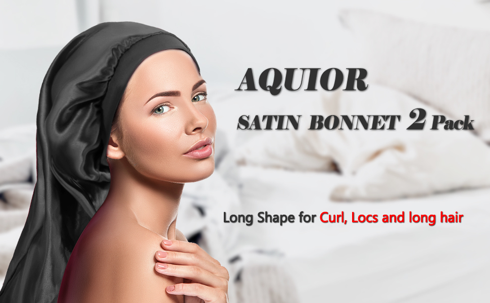 Aquior large satin bonnet for sleeping