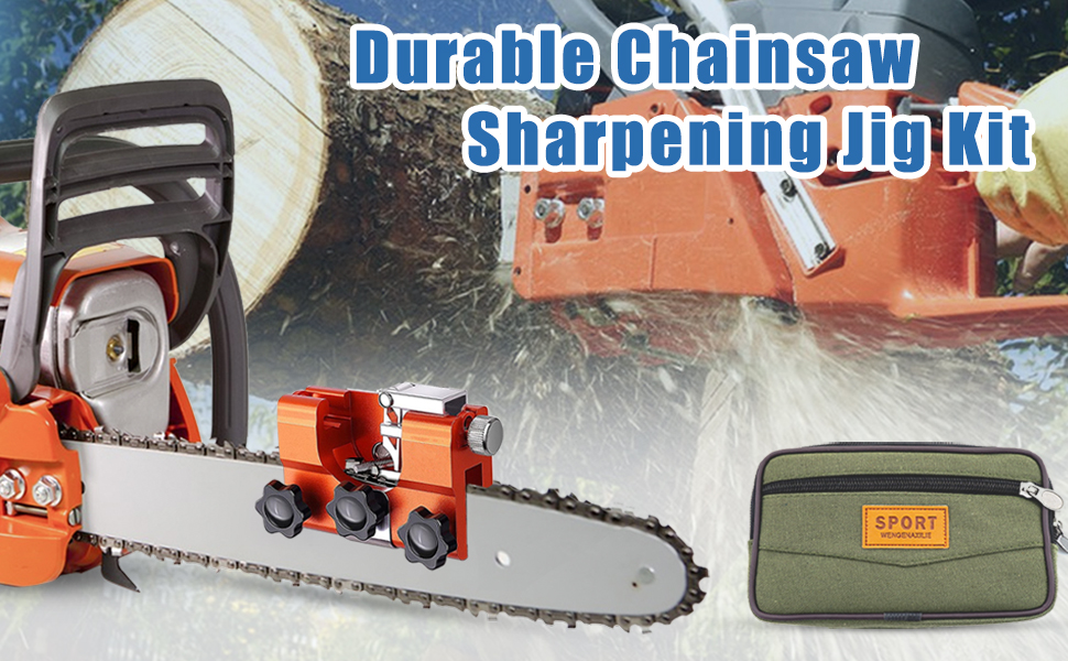 AUMEL Chainsaw Sharpener Kit, Upgraded Chainsaw Sharpening Jig with